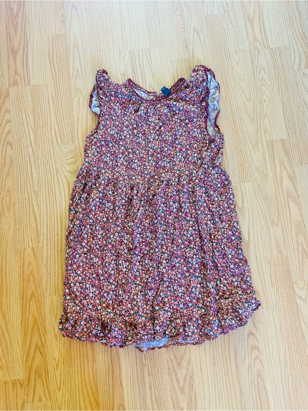 Wild Fable Women’s Pink Floral Ruffle Sleeve Dress - Cute Everyday Dress sz M